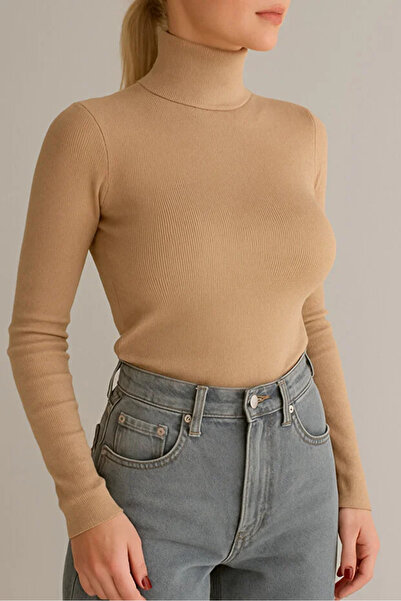 pepule Unisex Premium Cotton Turtleneck Camisole Hooded Slimfit High Neck Sweater