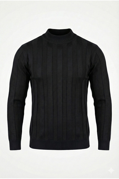 viyamen Men's Half Turtleneck Knitwear Sweater