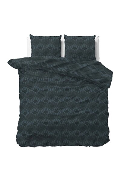 Sleeptime Set de lenjerie de pat, 2 piese, bleumarin ondulat