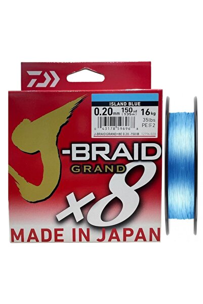 daiwa J-Braid Grand 135mt 0.20mm 8X Island Blue İp Misina