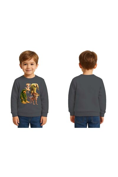 SEDİRLİ Unisex Braınrot cu imprimeu Copii Swae tricou 3 fire cu borduri