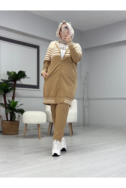 Butik Kardelen Camelya New Season Triple Tracksuit Set