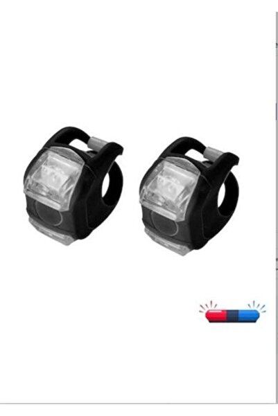 BİKE SKY EVO Flaşör Seti -Çakarlı, Kırmızı-Mavi Işıklı, Pilli, Bisiklet Ön-Ar...