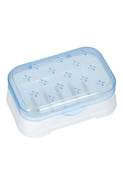 DELCASA Soap Box Blue/White 13x10cm