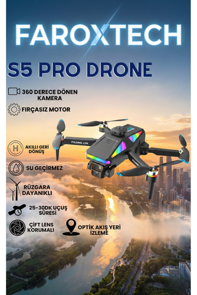 FaroxTech Sivil Havacılık İzni Gerektirmez - RGB Drone - Telefon Bağlantılı -...