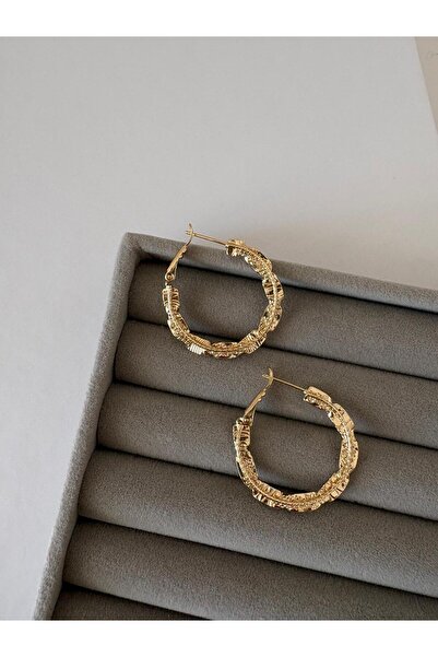 XUPING JEWELRY Special Series Embroidered Texture Xp Gold Hoop Earrings