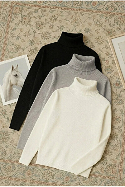 pepule Turtleneck Sweater 3-Piece Ready Pack Seasonal Savior Piece Cotton Tur...