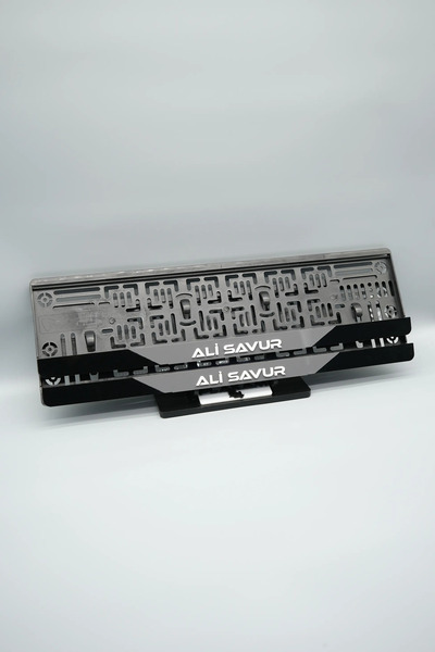 Plakam54 ORTASI GRİ BEYAZ YAZI PARÇALI KİŞİYE ÖZEL İSİMLİ PLEKSİ ARABA PLAKALIĞI