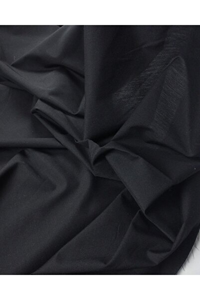 Kumaş Parça Țesătură din poplin de bumbac în culoarea neagră (lățime 150 cm x...