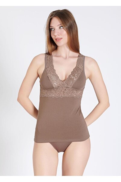 Belinay 0644 Modal-Pamuk Dantelli Kadın Atlet