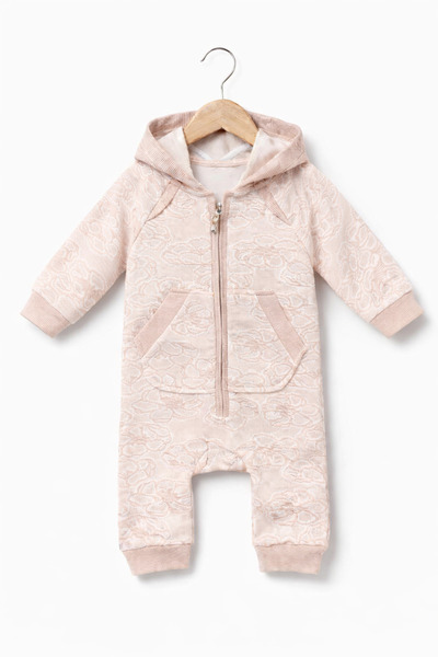Baby Fou Zippered Hooded Jumpsuit