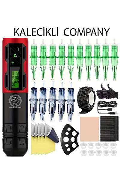 Kalecikli Company Profesyonel Kablosuz Dijital Ekranlı Şarjlı Pen Tattoo Dövm...