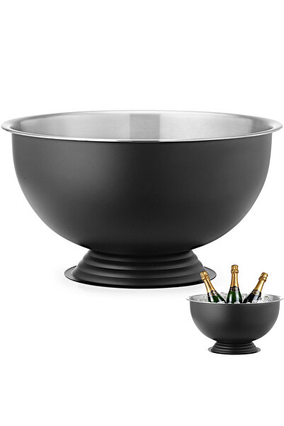 Other Misa do szampana ponczu stalowa 13 l śr. 393x214 mm - czarna