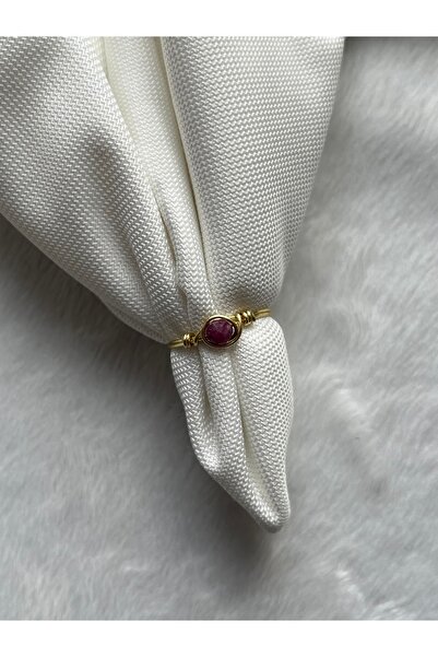 Pel Design Minimal Ruby Stone Wire Ring Handmade (Copper / Silver / Gold Color Options Available)