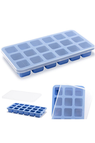 Other Forma do kostek lodu silikonowa z pokrywką 18 x KOSTKI MINI