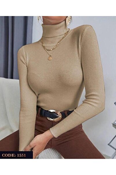 ÖZ PAMUK Pulover tricotat cu guler înalt, de sezon