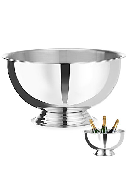 Other Misa do szampana ponczu stalowa 13 l śr. 393x214 mm - srebrna