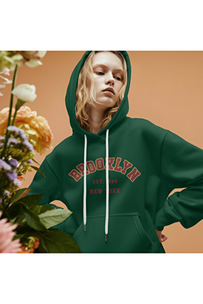 Dad&Children سويت شيرت بروكلين للجنسين باللون الأخضر الداكن