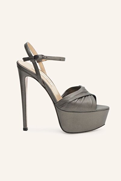 MARCATELLI Antrasit Noire Platform Topuklu Ayakkabı