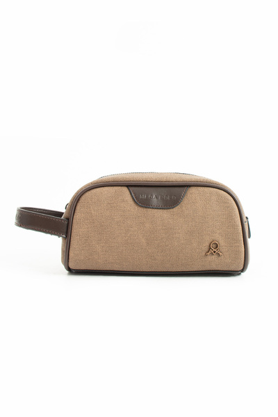 MEGA BAG Men's Leather Handheld Portfolio Bag Suitable for Shaving Travel Dai...