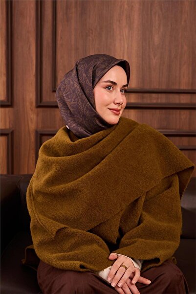 Silk Home Eșarfă din mătase twill cu model floral antracit 90x90