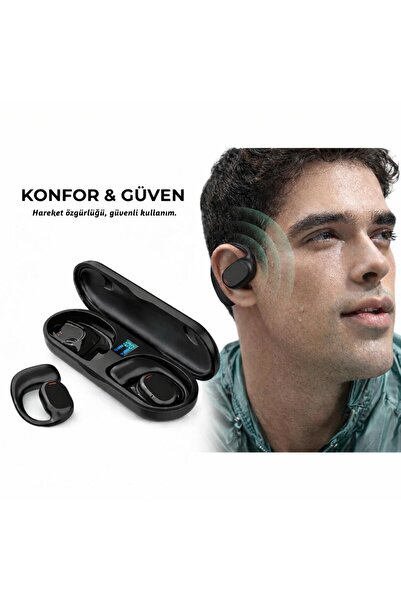 ON6 store Bluetooth 5.3 Açık Kulak Kulaklık Kulak Arkası Spor Tasarım,LEDŞarj...