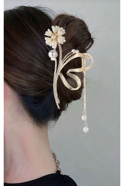 ELA Women's Multi Hair Clip Set – Different Designs (Flower, Gold Flower, Mus...