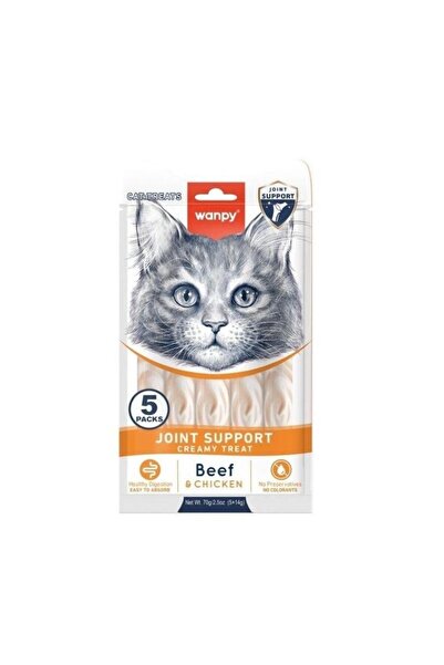 Wanpy Bone Support Sığır Eti ve Tavulu Sıvı Krema Kedi Ödülü 5x14 Gr