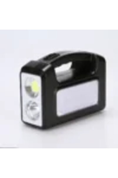 GDPLUS Kit GD-7COB, Panou solar, 3 becuri, Lanternă, USB, Reîncărcare telefon, Negru