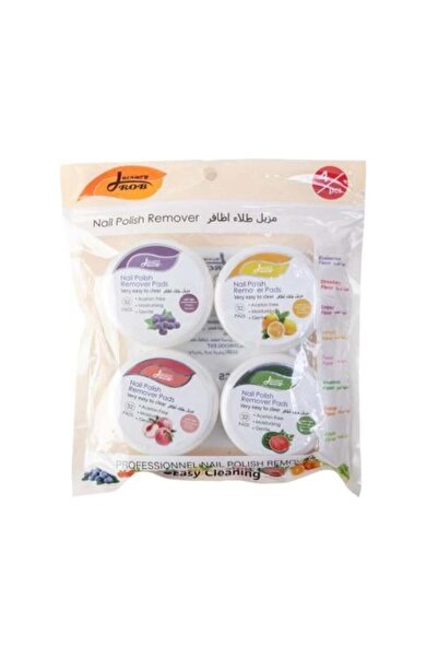 drob_beauty مزيل طلاء الأظافر من دروب بيوتي، 4 علب، تحتوي كل علبة على 32 مندي...