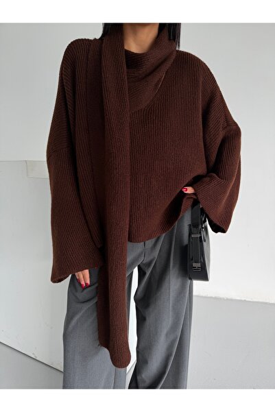 Lamierra Soft V-Neck Women's Knit Sweater with Shawl Detail