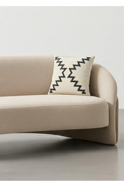 Destiva Home Colorful Zigzag Punch Embroidered Decorative Throw Pillow Cover ...