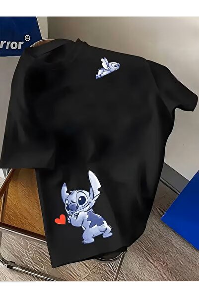 oneagılyazı تي شيرت ستيتش مطبوع بتصميم أنيق