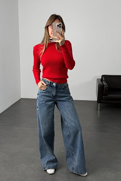 5in1Canpolat Blue High Waist Barrel Jean 1020