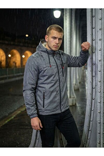 FLUEND MODA Men's Water and Wind Resistant Fur Jacket Coat