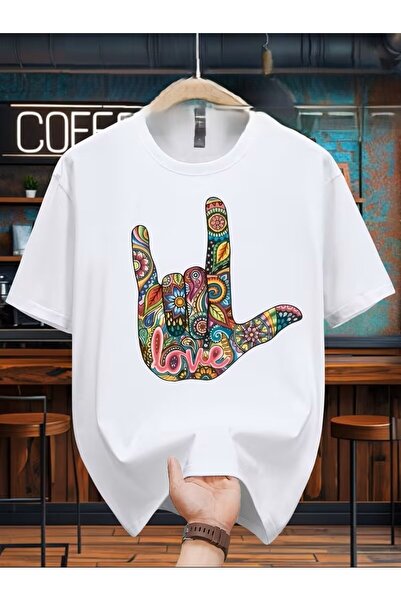 oneagılyazı design elegant, cu detaliu de dragoste, semnul păcii cu imprimeu ...