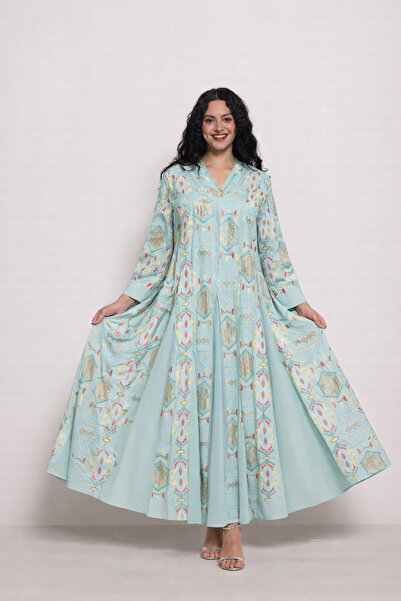 TOP BERLANTY "Elegance of the Ether" Jalabiya - White with geometric patterns and gold embroidery