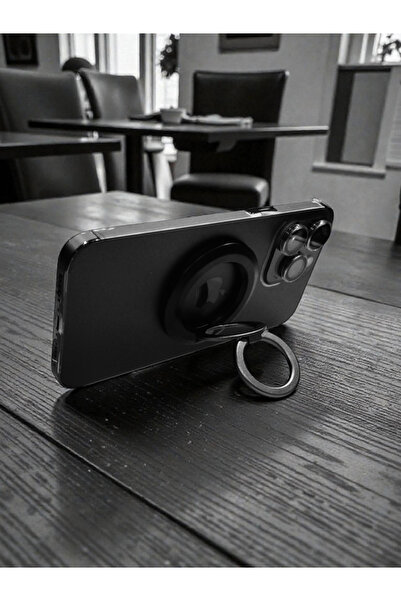 PAST WORLD Three-ring extendable metal phone grip with MagSafe technology – h...