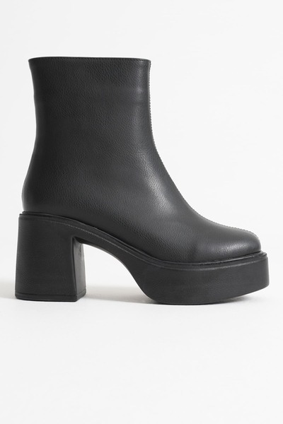 aczagul butik Keti Women's Black Heeled Boots