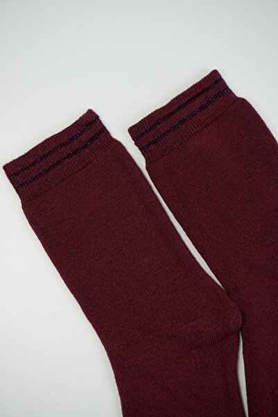 Rumon Towel Glitter Detailed Women's Socks