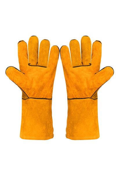 Choice yellow High-temperature and Fire-resistant Gloves Made of Cowhide with...