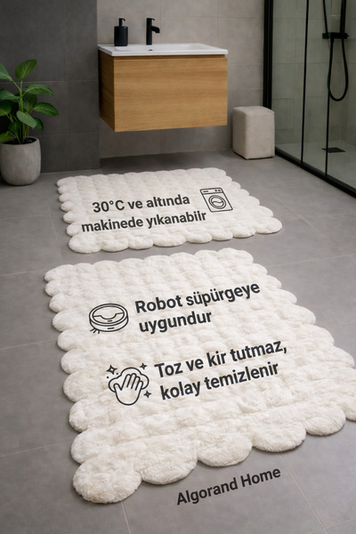 ALgorand Home Buble modern dekoratif kaymaz taban Papatya şekilli dekoratif banyo klozet takımı 80x120-60x80 cm