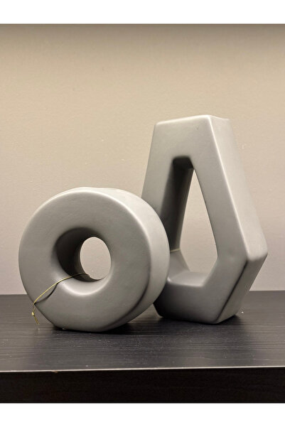 Nun Studio مزهرية ديكور هندسية عصرية غير لامعة (فردية - شكل متعدد الأضلاع)