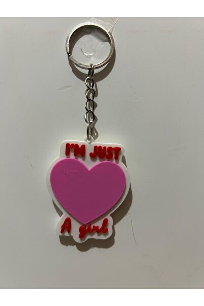 Hediyem Senin İçin هدية للحبيب: سلسلة مفاتيح بمرآة مع عبارة 'أنا مجرد فتاة' م...