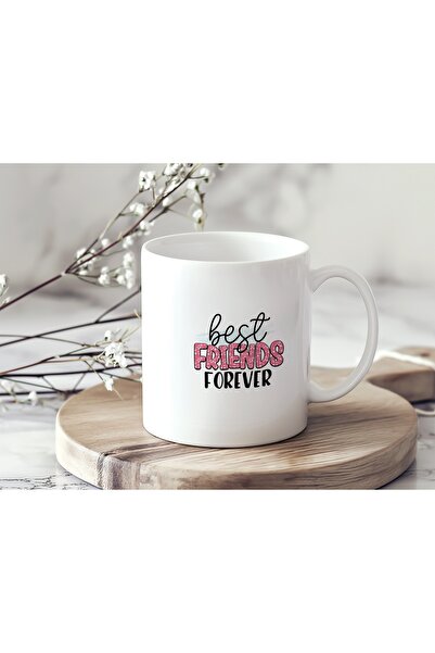Beramussa كوب مينيمال باللون الوردي مع عبارة Best Friends Forever – هدية أنيق...