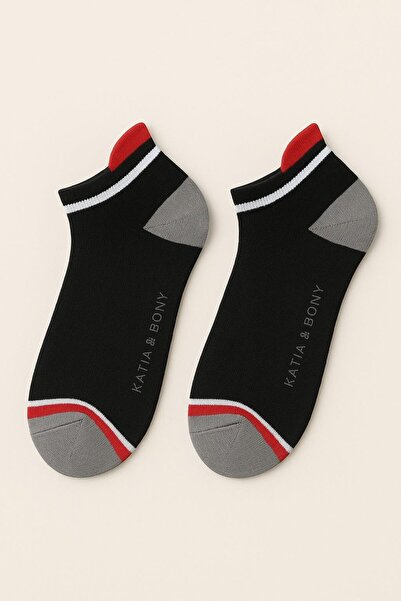 Katia&Bony Men's towel sole step socks black