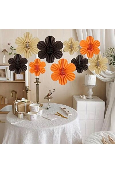 LOTUS PARTY Maro Portocaliu Culori caramel Ventilator Maro Portocaliu Culori ...