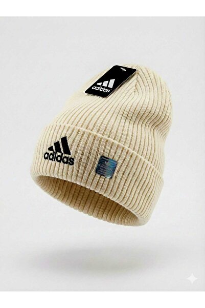 adidas Striped wool blend hat, Unisex, One Size, Beige