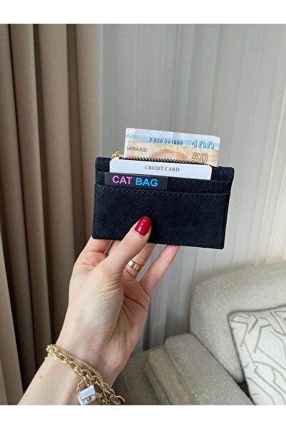 ÇANTA Cat Bag Women's Suede Zippered Wallet