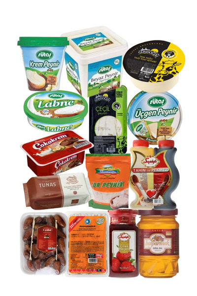 Gündoğdu Sahur paketi kahvaltı seti gıda yardım kolisi Ramazan kumanyası 14 p...